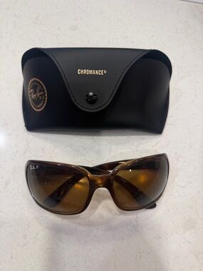 Ray-BanPolarized Brown Frame Sunglasses with Black Case